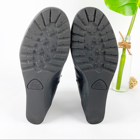 Abeo Geranium Ankle Boot Wedge Comfort Black Lug - Picture 9 of 13